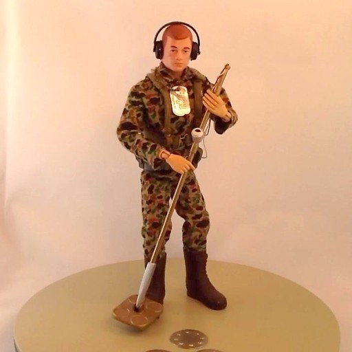 Vintage détecteur de mines pour Gi joe!, Action joe, Action